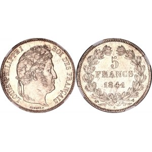 France 5 Francs 1841 W NGC MS 61