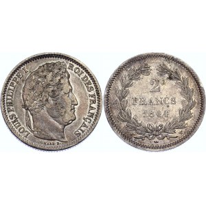 France 2 Francs 1844 W