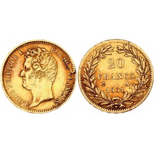France 20 Francs 1831 A Lamination Error