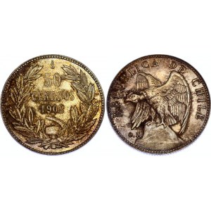 Chile 50 Centavos 1902 So