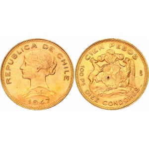 Chile 100 Pesos 1947 So