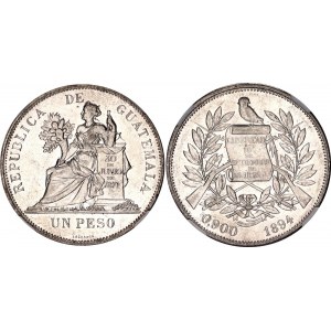 Guatemala Peso 1894 NGC MS 61