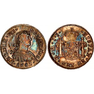 Mexico 1/2 Real 1813 Mo JJ Overdate