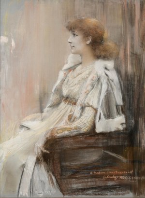 Teodor Axentowicz (1859 Braszów/Rumunia - 1938 Kraków), Portret Sarah Bernhardt w trzecim akcie 