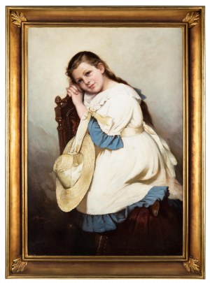 Alfons Dunin-Borkowski (1850-1905), Portret dziewczynki (córki Józefa Chełmońskiego Wandy)