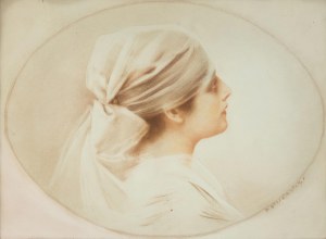 Piotr Stachiewicz (1858 Nowosiółki/Podole - 1938 Kraków), Portret kobiety