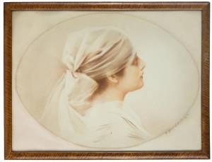 Piotr Stachiewicz (1858 Nowosiółki/Podole - 1938 Kraków), Portret kobiety