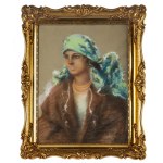 Józef Ujheli (1895-?), Dziewczyna w błękitnej chuście