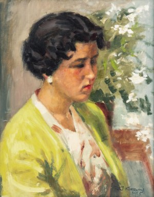 Jan Korwin (I poł. XX w.), Portret kobiety, 1955 r.