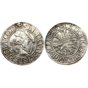 Austria Schlick 1 Joachimsthaler (1519-1523) Louis I Jagellon(1516-1526). Obverse...