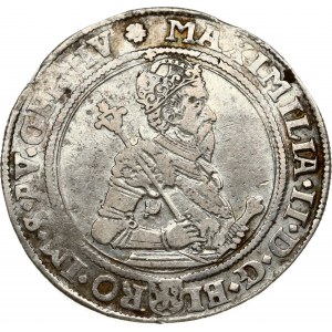 Austria Bohemia 1 Thaler 1573 Kuttenberg. Maximilian II (1564-1576) Obverse: Crowned armored half...