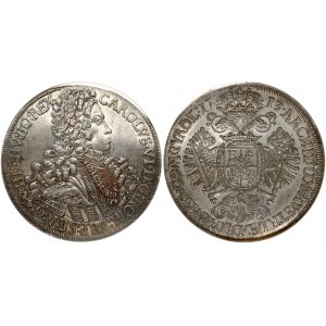 Austria 1 Thaler 1713 Hall. Charles VI (1711-1740). Obverse: Armored bust facing right without inner circle...