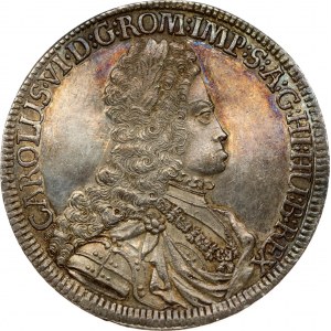 Austria 1 Thaler 1716 Hall. Charles VI (1711-1740). Obverse: Armored bust facing right without inner circle...