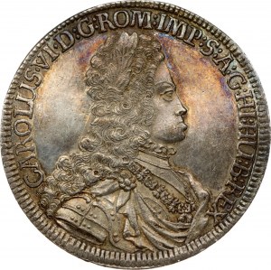 Austria 1 Thaler 1716 Hall. Charles VI (1711-1740). Obverse: Armored bust facing right without inner circle...