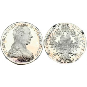 Austria 1 Thaler 1780 SF Restrike. Maria Theresia(1740-1780). Obverse: Bust right. R.IMP.HU.BO.REG M.THERESIA.D.G...