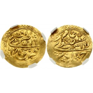 Bukhara Emirate 1 Tilla (AH 1319/1901). Abd al-Ahad (1303 - 1329 / 1886 - 1910). Obverse...