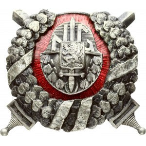 Czechoslovakia Badge Military Training Graduate (1918-1938); Czech Bullion Engineers Insignia 1918-1938...