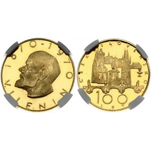Czechoslovakia Gold Medal 1970 (Ducat) V I Lenin 100 years from his birth; Kremnica Mint...