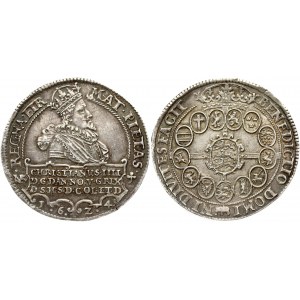 Denmark 1 Speciedaler 1624 NS Christian IV (1588-1648). Obverse: Crowned half...