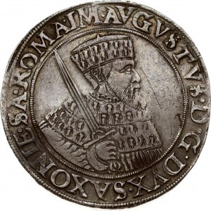 Germany SAXONY 1 Thaler 1555 ​​​​​​​August I (1553-1586). Obverse: Bust right; sword over right shoulder...