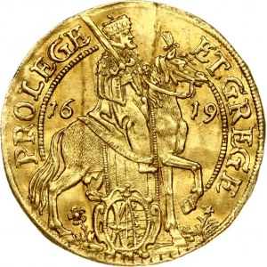 Germany Saxony 1 Ducat 1619 Johann Georg I (1615-1656). Obverse: Elector on horseback to right...