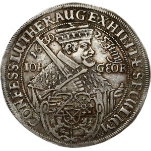 Germany SAXONY 1 Thaler 1630 100th Anniversary of the Augsburg Confession. Johann Georg I (1615-1656). Obverse...