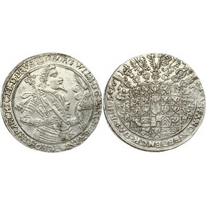 Germany BRANDENBURG 1 Thaler 1634 Königsberg. George Wilhelm (1619-1640). Obverse: Armored kneeling right...