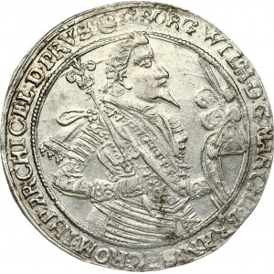 Germany BRANDENBURG 1 Thaler 1634 Königsberg. George Wilhelm (1619-1640). Obverse: Armored kneeling right...