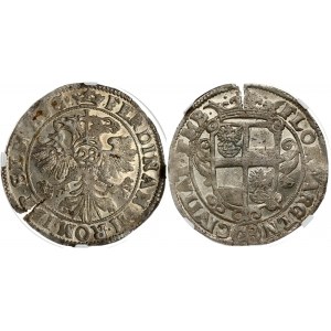 Germany Emden 28 Stüber (1637-1653). Obverse: Crowned arms. Lettering: FLOR.ARGEN.(28)CIVITAT.EM. Reverse...