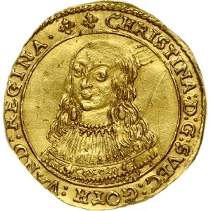 Germany Erfurt 1 Ducat 1645 under Swedish possession. Christina(1632-1654). Obverse...