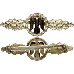 Germany Third Reich Front Flight Clasp for Fighter Pilots in silver (20th Century)...