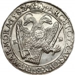 Hungary 1 Thaler 1582 KB. Rudolph (1576-1608). Obverse: Armoured non-crowned bust in ruffled collar (younger portrait...