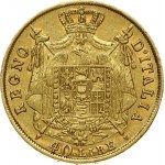 Italy Napoleonic Kingdom 40 Lire 1814 M Napoleon (1805-1814). Obverse: Bust of Napoleon facing left with the date below...