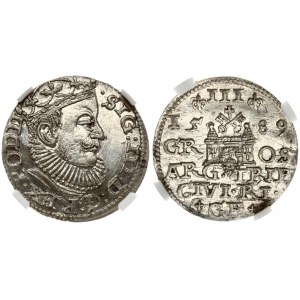 Latvia 3 Groszy 1589 Riga. Sigismund III Vasa (1587-1629). Obverse...