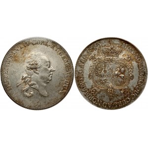 Latvia Courland 1 Thaler 1780 Mitau. Peter Biron(1769-1795). Obverse: Bust facing right surrounded by legend...