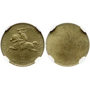 Lithuania 1 Centas 1925 Obverse Trial Strike. Obverse: National arms and date. Lettering: LIETUVOS RESPUBLIKA 1925...