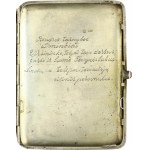 Lithuania Cigarette Case (20th Century) Šiauliai. Obverse: Gold initials; Gediminas poles; Rider - Vytis. Reverse...