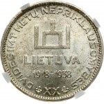 Lithuania 10 Litų 1938 20th anniversary of Republic. Obverse: Columns of Gediminas. Lettering...