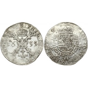 Spanish Netherlands LUXEMBOURG 1 Patagon 1635 Philip IV(1621-1665). Obverse: St. Andrew...
