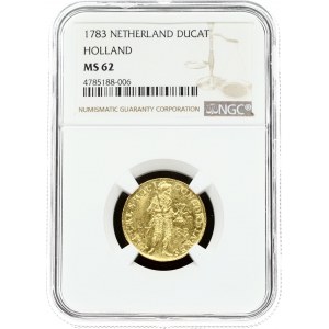 Netherlands HOLLAND 1 Ducat 1783 Obverse: Armored...