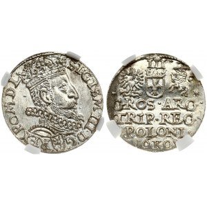 Poland 3 Groszy 1601 Krakow. Sigismund III Vasa (1587-1629). Obverse: Crowned bust of king faces right. Lettering...