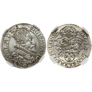Poland 6 Groszy 1601 Malbork. Sigismund III Vasa (1587-1629). Obverse: King bust facing right; in crown and armor...