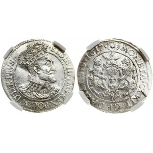 Poland Gdansk 1 Ort 1617 SA Sigismund III Vasa (1587-1629). Obverse: Crowned and armored bust right...