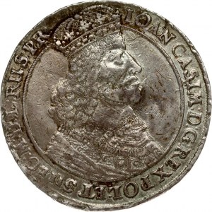 Poland Gdansk 1 Thaler 1649 GR John II Casimir Vasa (1649-1668). Obverse: Bust with a large king...