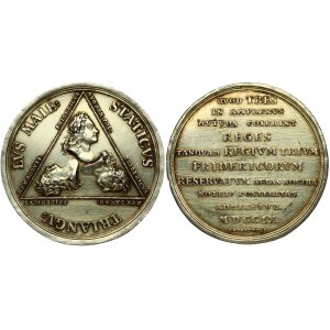 Poland Medal (1709) on the Occasion of the Congress and Signing of the Alliance of the Three Fryderyks...