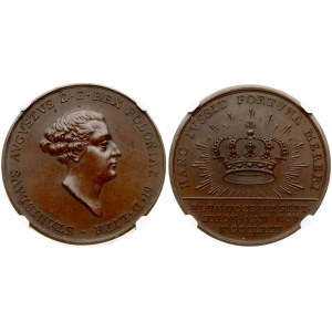 Poland Coronation Medal 1764 of Stanislaw August Poniatowski by T. Pingo 1764. Obverse:: The king...