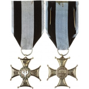Poland Order (1918-1939) of Virtuti Militari 5th Class; on the sash. 1918-1939 Unknown firm...
