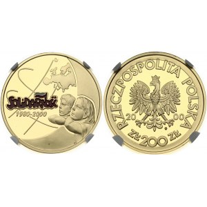 Poland 200 Zlotych 2000 20th Anniversary of forming the Solidarity Trade Union. Obverse Lettering...