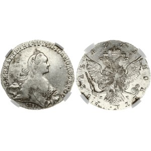 Russia 1 Rouble 1771 СПБ-ЯЧ St. Petersburg. Catherine II (1762-1796). Obverse: Crowned bust right. Reverse...