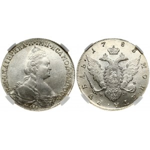 Russia 1 Rouble 1783 СПБ-ИЗ St. Petersburg. Catherine II (1762-1796). Obverse: Crowned bust right. Reverse...